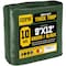 Core Tarps Heavy Duty Tarp, 12 ft L x 0.5 mm H x 9 ft W, 10 Mil, Green/Black, Polyethylene CT-603-9X12 - alternate 1
